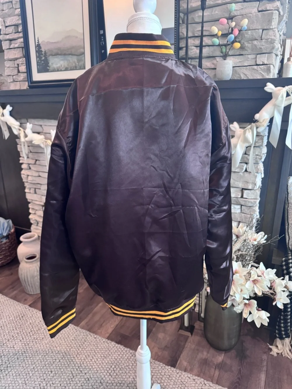 NEW WITH TAGS San Diego Padres Brown Satin Jacket - 3XL - Jacket & Joint